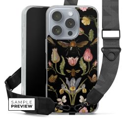 Fleurs Sauvages et Abeilles Fond Noir