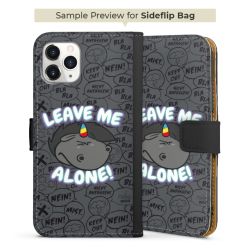 Sideflip mit langer Lasche schwarz