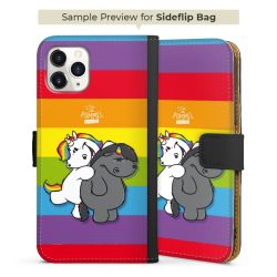 Sideflip mit langer Lasche schwarz