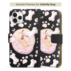 Sideflip Fodral med flap svart