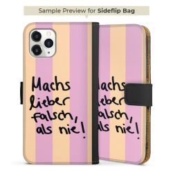 Sideflip mit langer Lasche schwarz