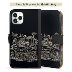 Sideflip mit langer Lasche schwarz