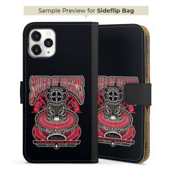 Sideflip mit langer Lasche schwarz