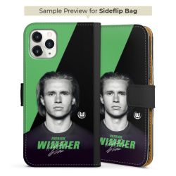 Sideflip mit langer Lasche schwarz