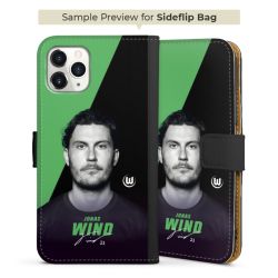 Sideflip mit langer Lasche schwarz