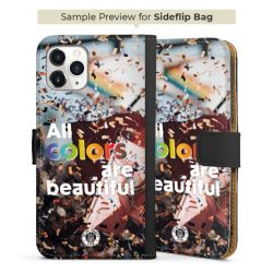 Sideflip mit langer Lasche schwarz