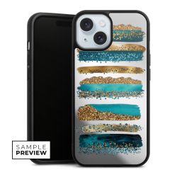 Strisce effetto glitter blu