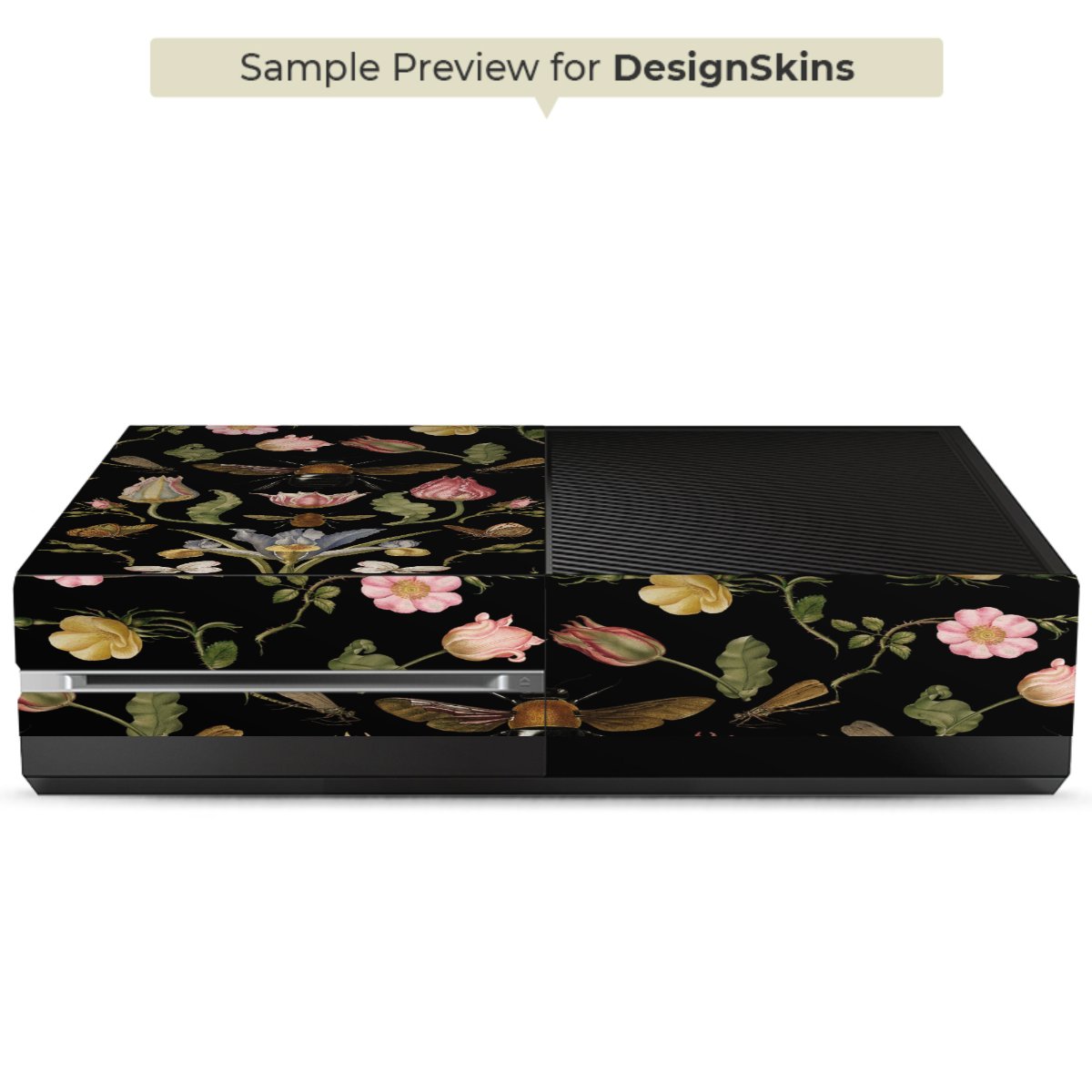 Fleurs Sauvages et Abeilles Fond Noir