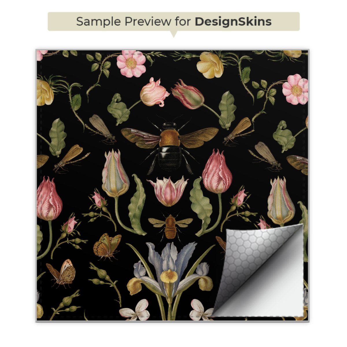 Fiori di campo e api nere