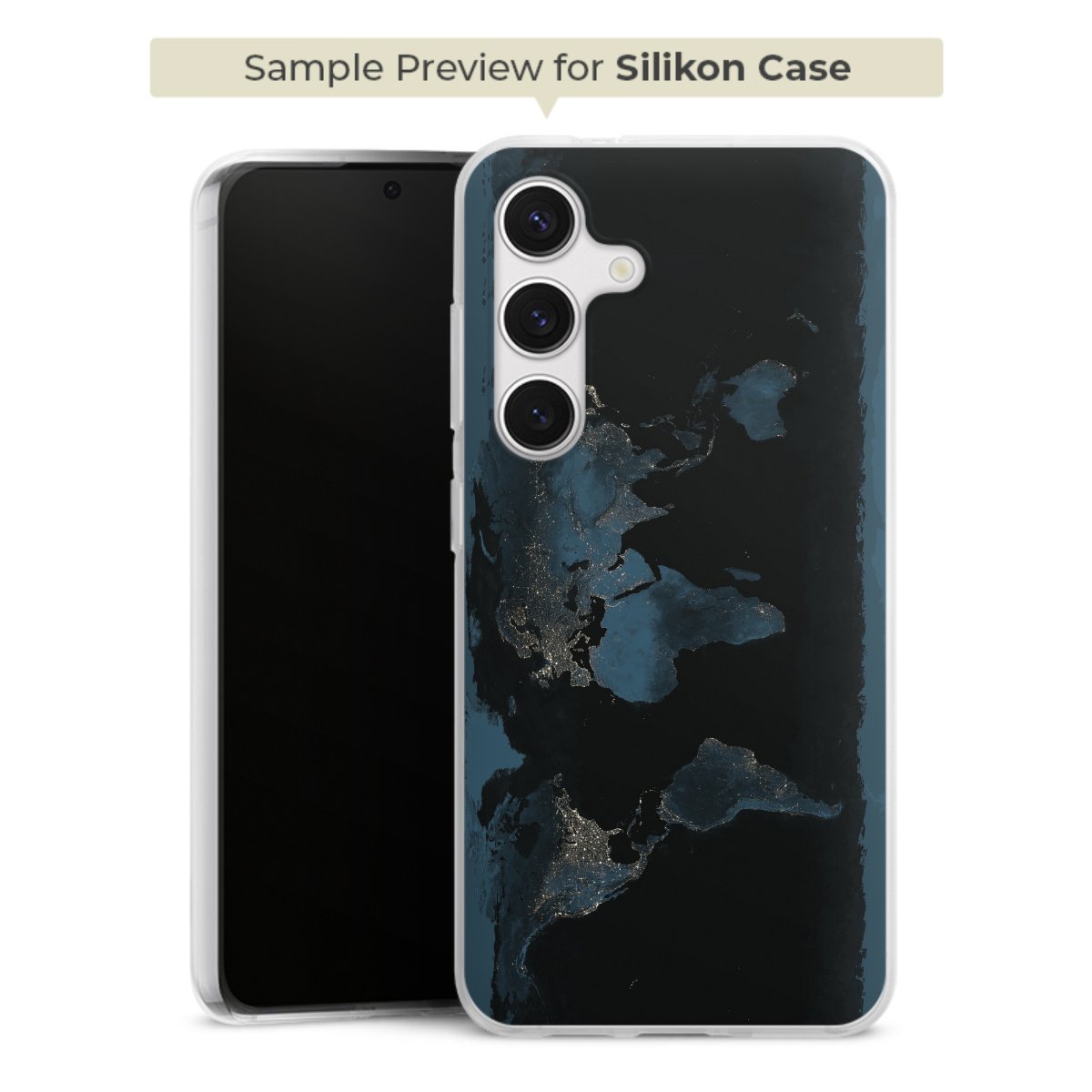 Mappa del mondo con luce notturna