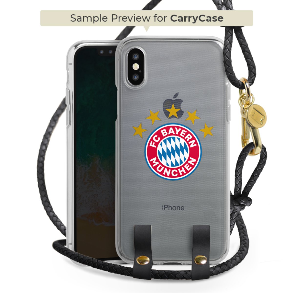 Carry Case Transparent schwarz/gold