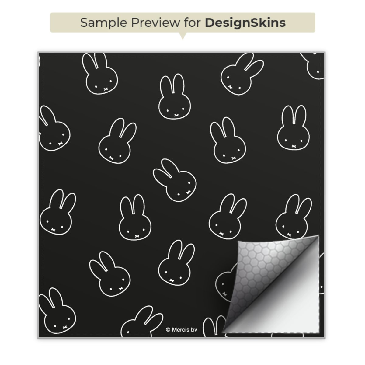 Miffy Pattern Noir