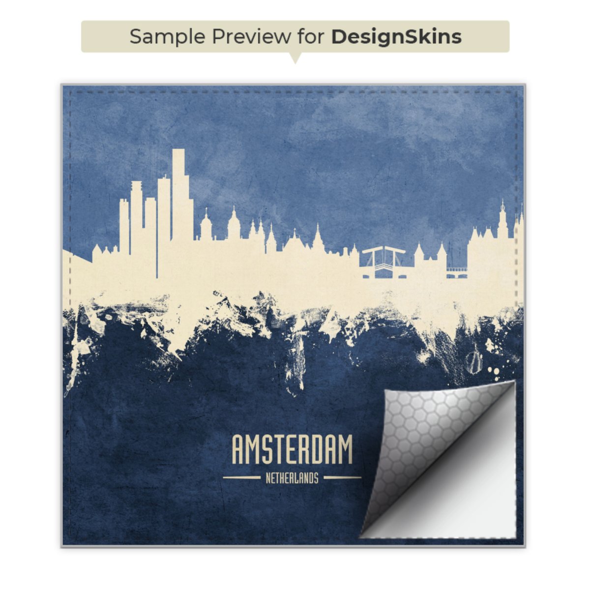 Amsterdam Skyline blauw