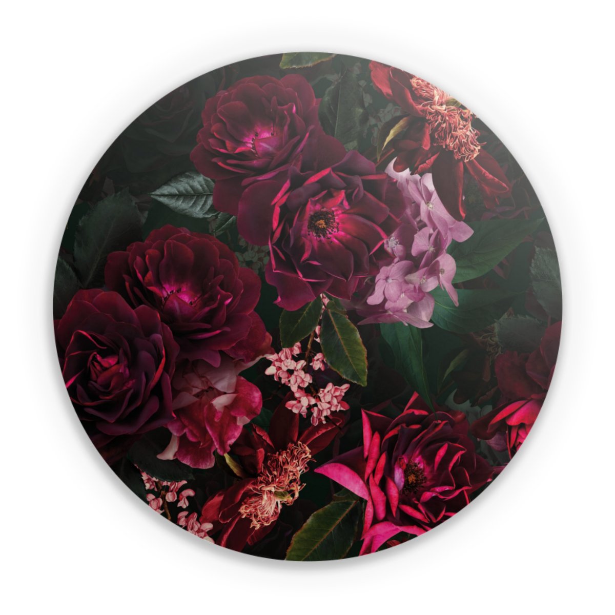 Dunkelrote und rosa Blüten