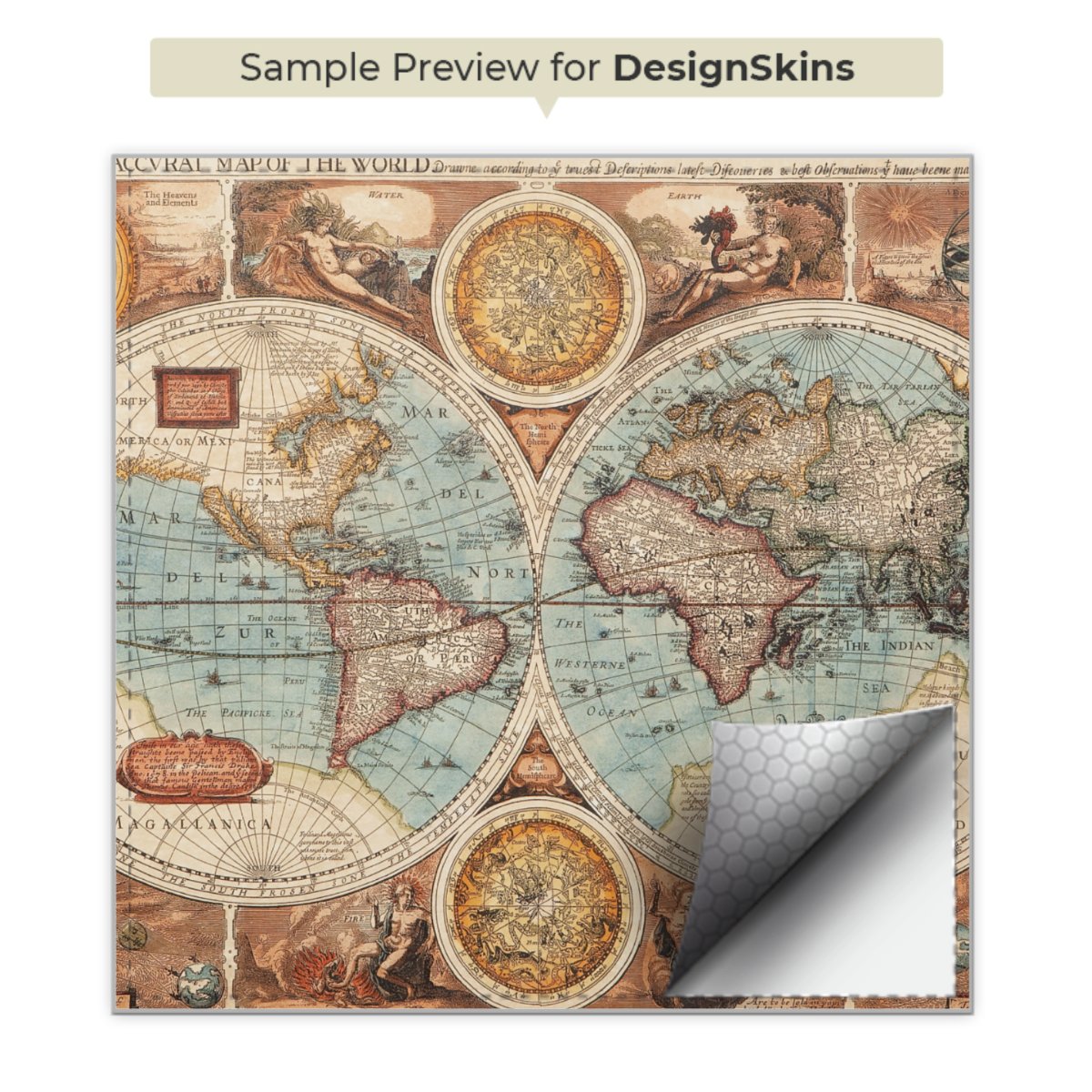 Mappa del mondo vintage