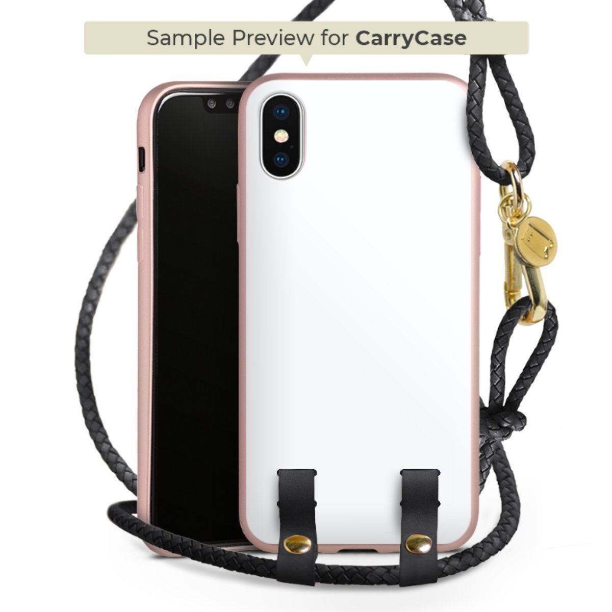 Carry Case Rosé Gold schwarz/gold