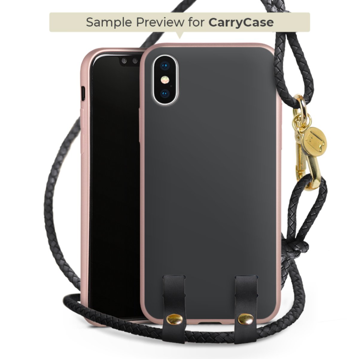 Carry Case Rosé Gold schwarz/gold