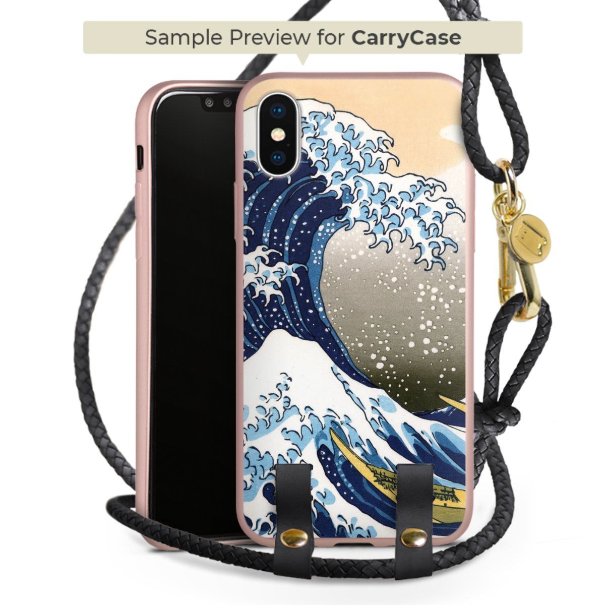 Carry Case Rosé Gold schwarz/gold