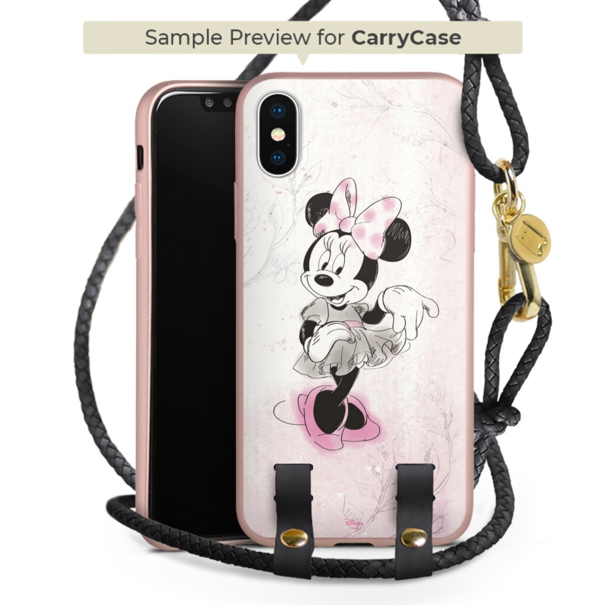 Carry Case Rosé Gold schwarz/gold