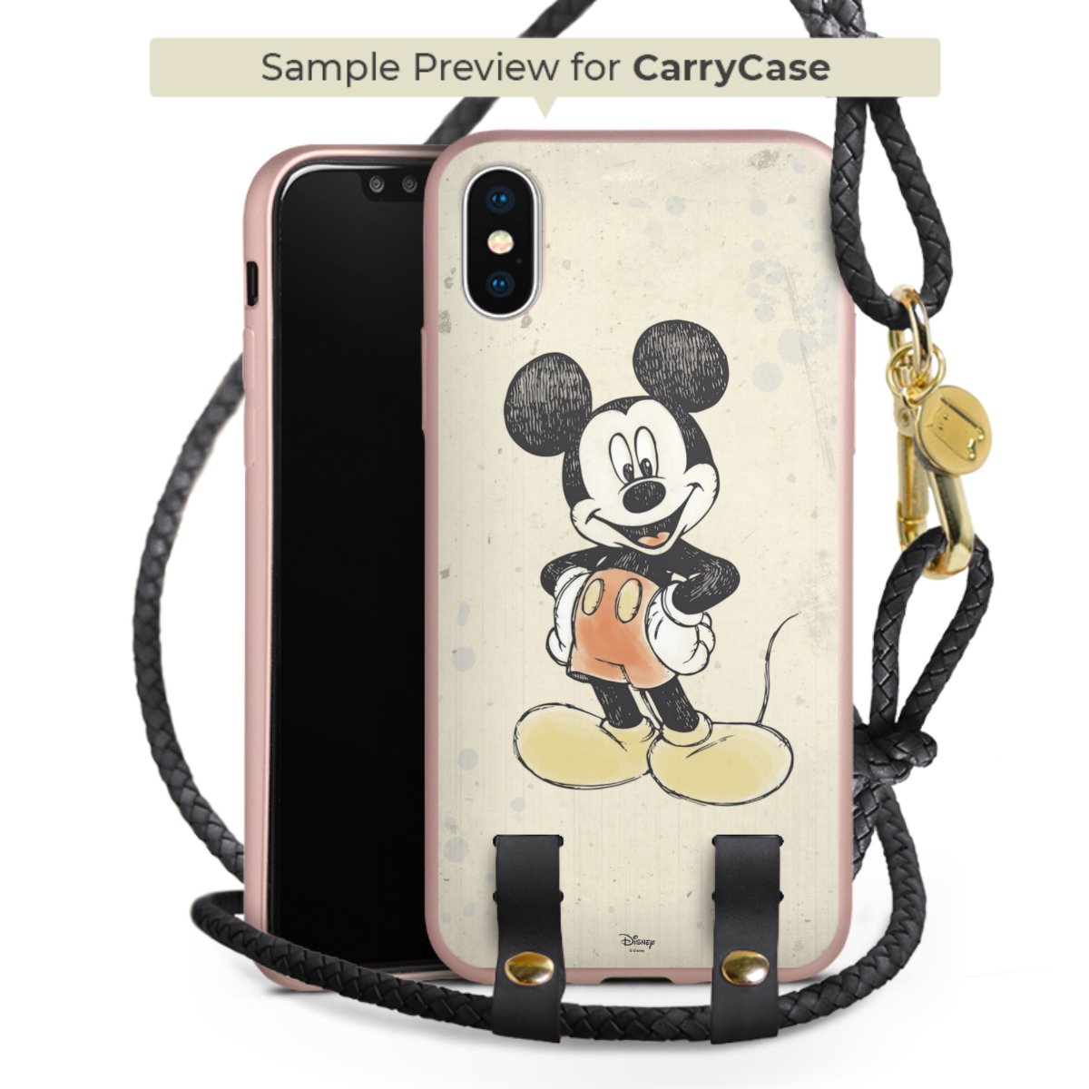 Carry Case Rosé Gold schwarz/gold