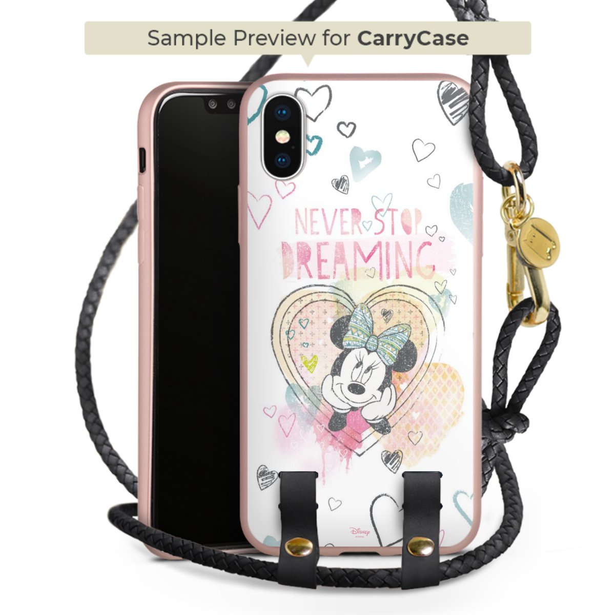 Carry Case Rosé Gold schwarz/gold