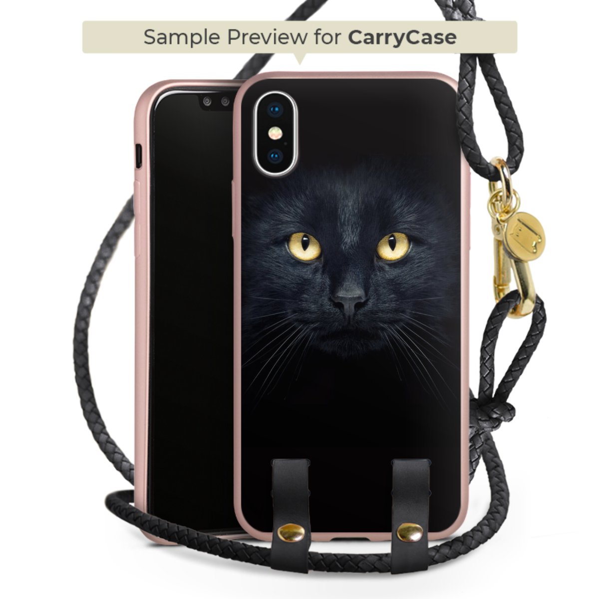 Carry Case Rosé Gold schwarz/gold