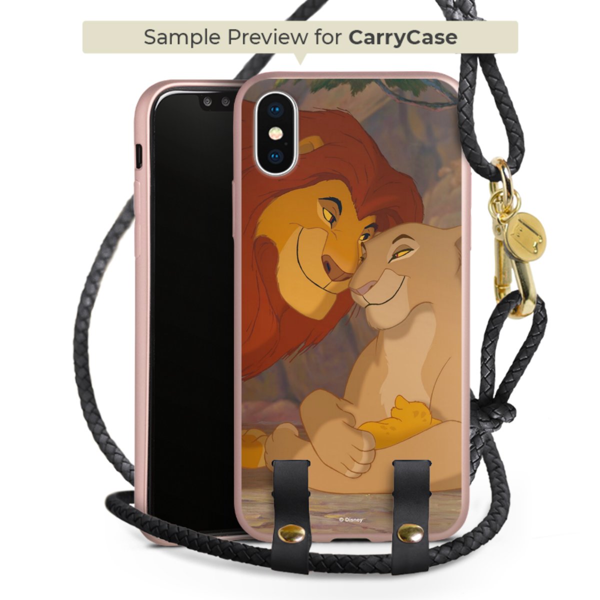 Carry Case Rosé Gold schwarz/gold