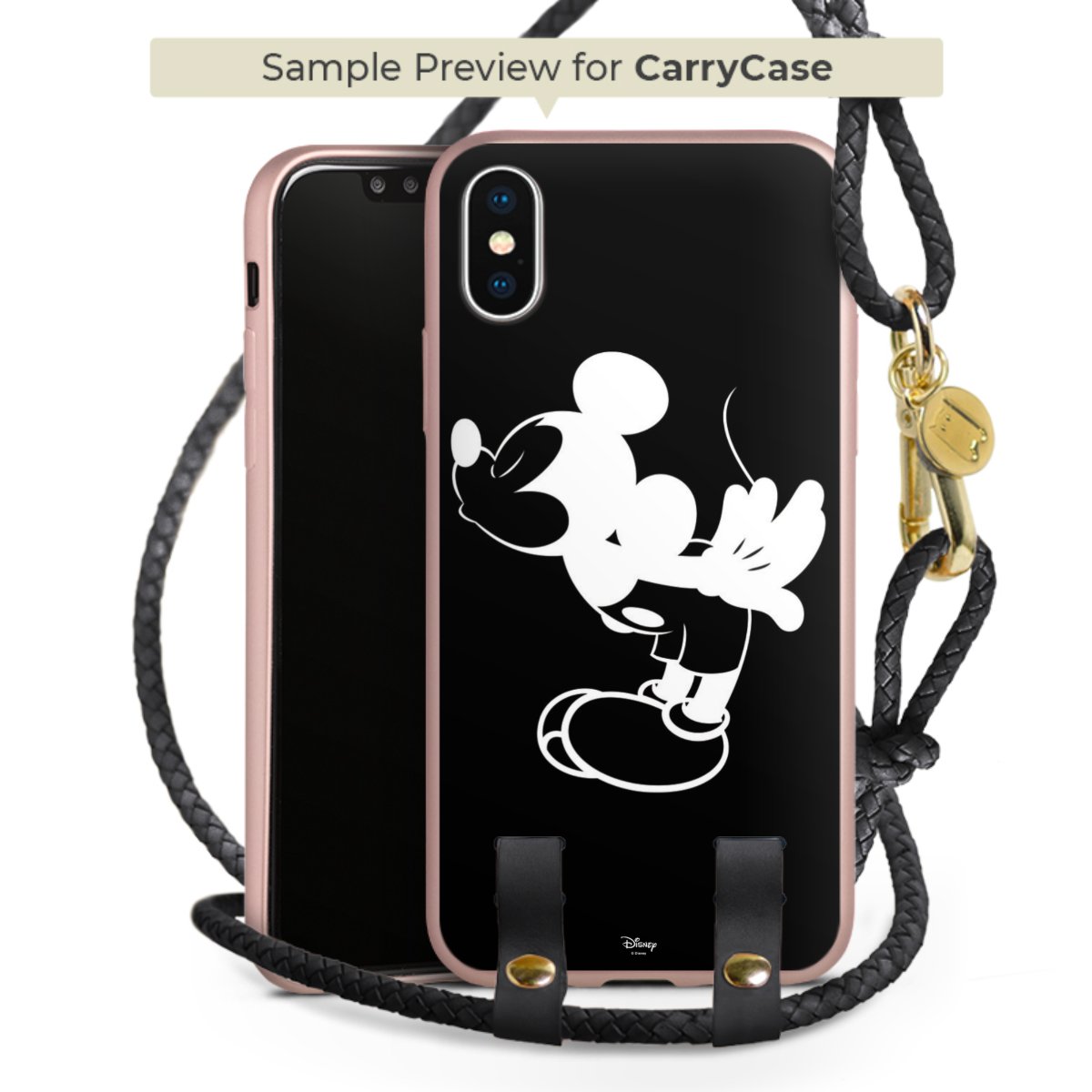 Carry Case Rosé Gold schwarz/gold