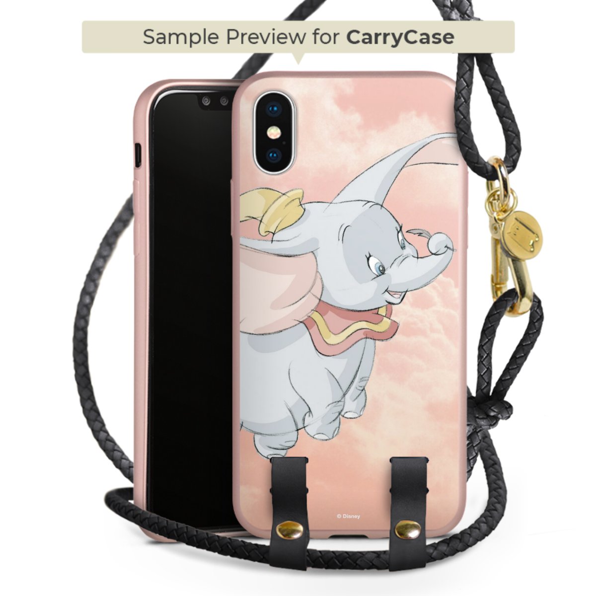 Carry Case Rosé Gold schwarz/gold