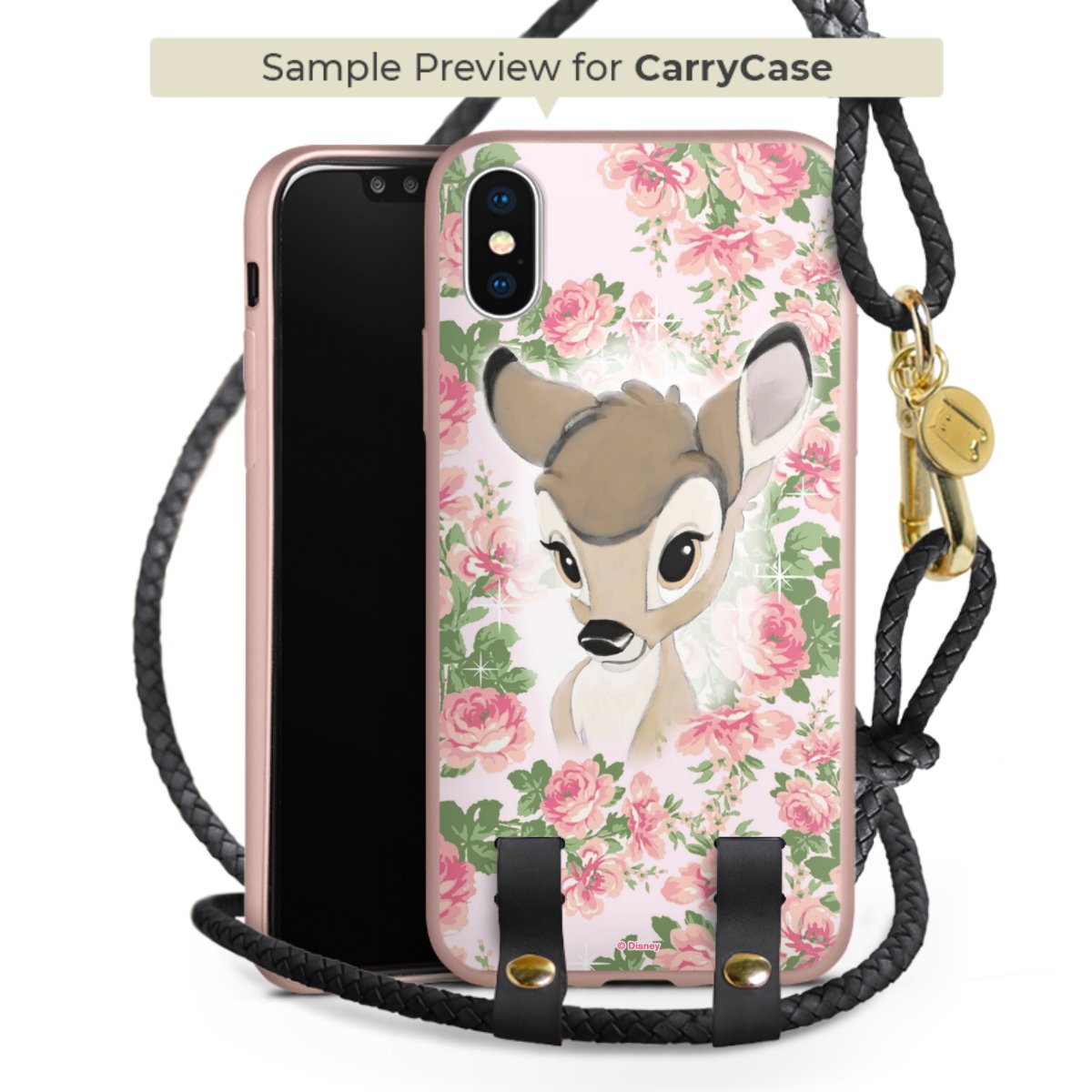 Carry Case Rosé Gold schwarz/gold