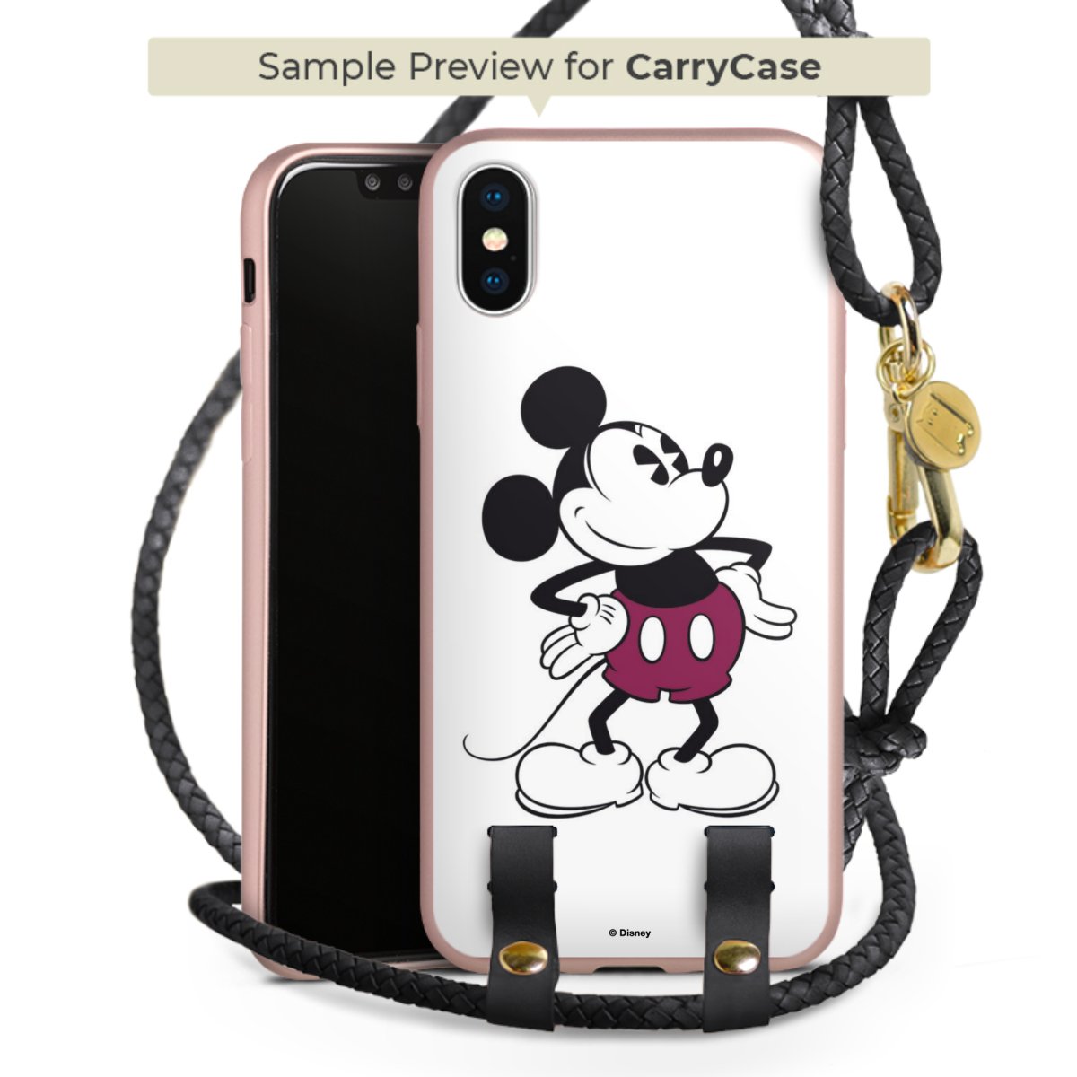 Carry Case Rosé Gold schwarz/gold