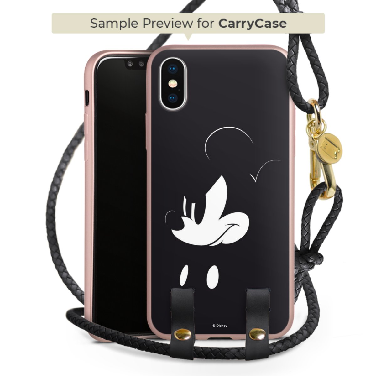 Carry Case Rosé Gold schwarz/gold