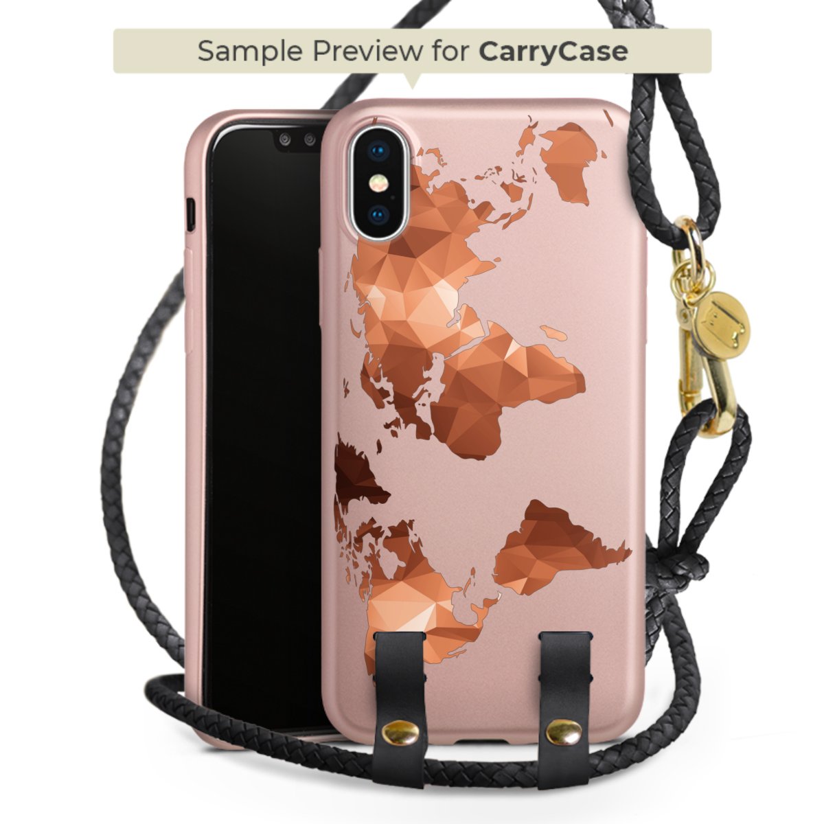 Carry Case Rosé Gold schwarz/gold