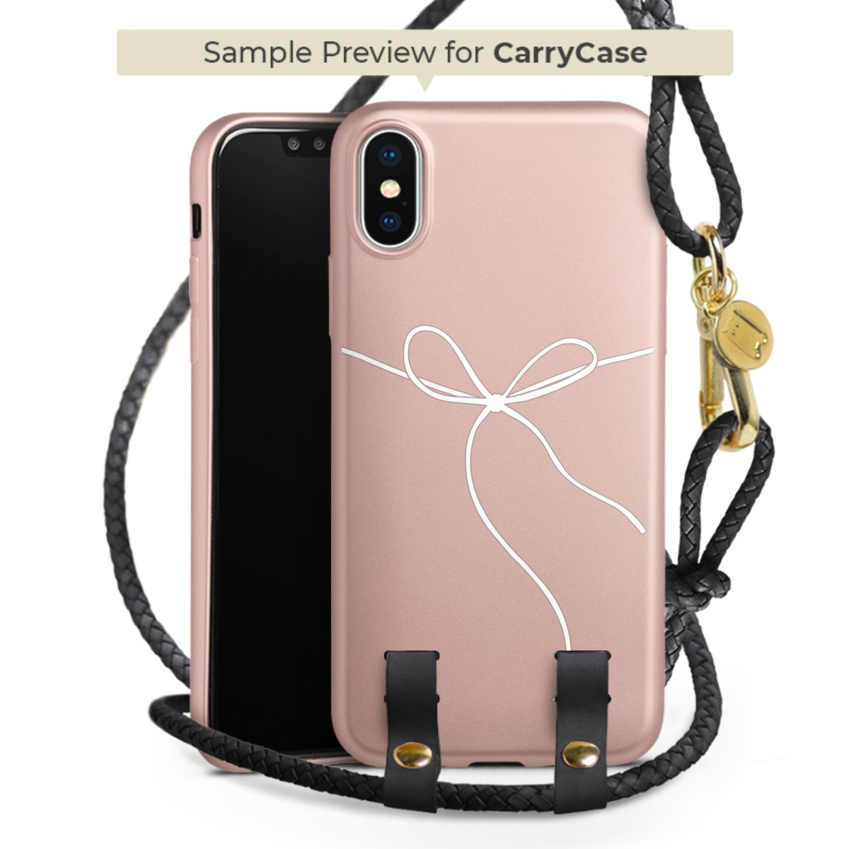Carry Case Rosé Gold schwarz/gold