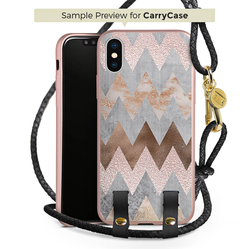 Carry Case Rosé Gold schwarz/gold