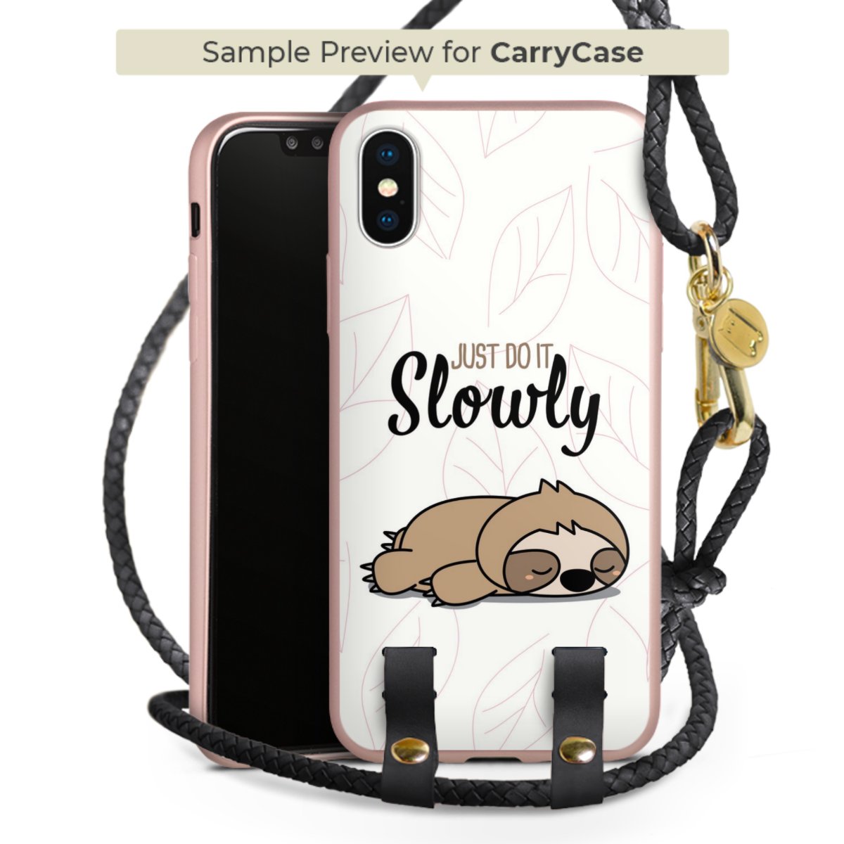 Carry Case Rosé Gold schwarz/gold