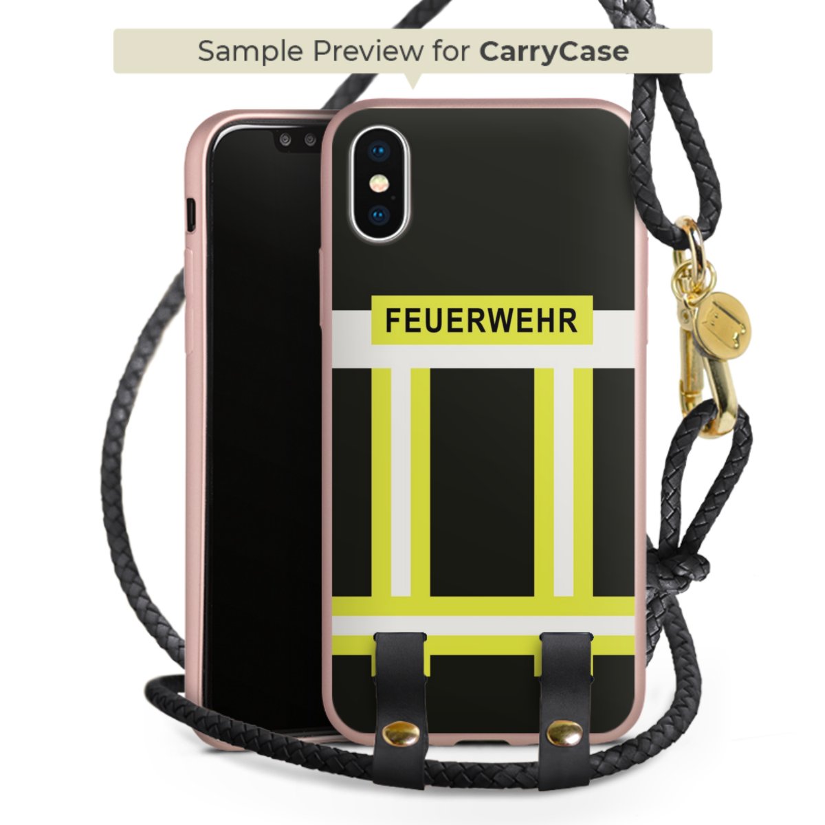 Carry Case Rosé Gold schwarz/gold