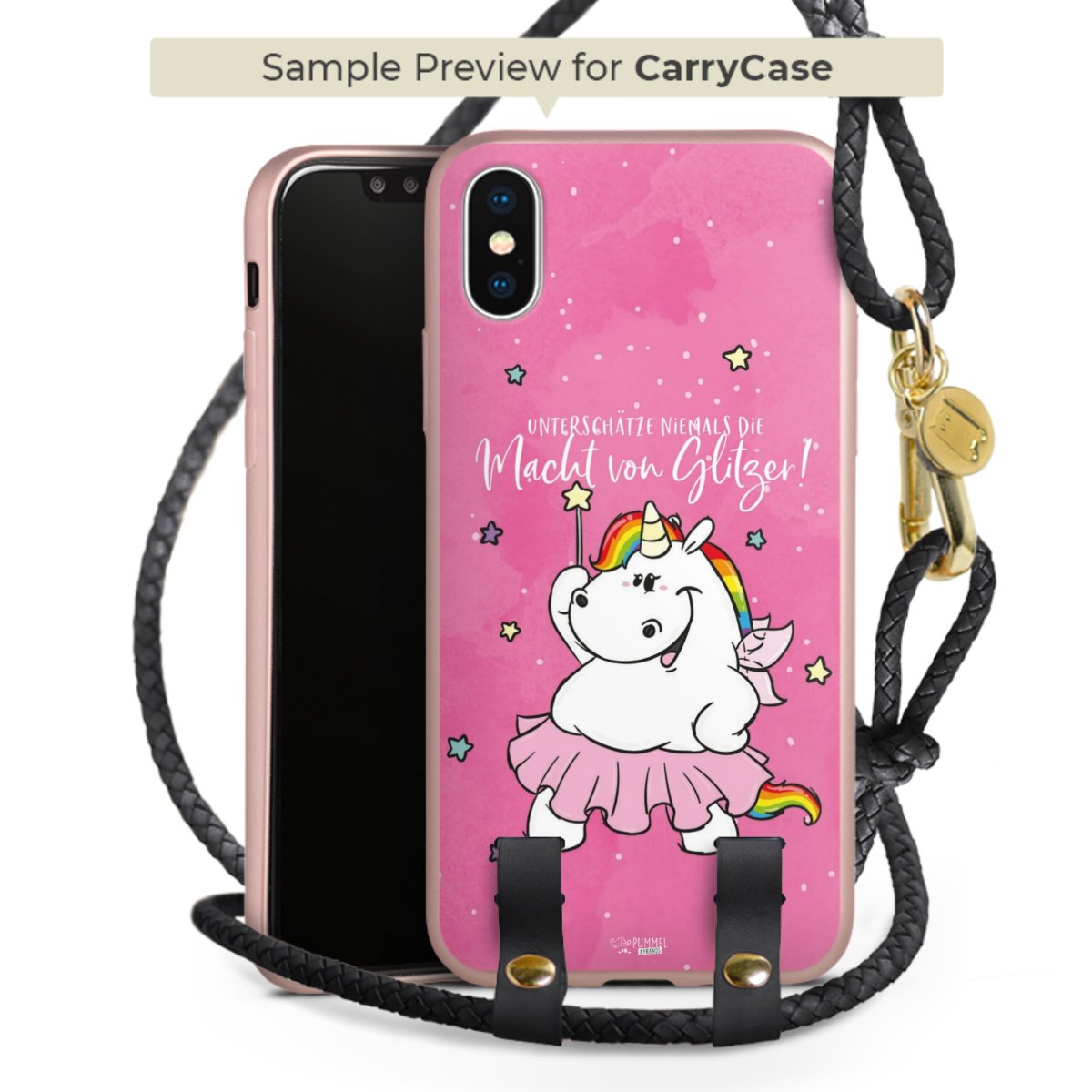 Carry Case Rosé Gold schwarz/gold