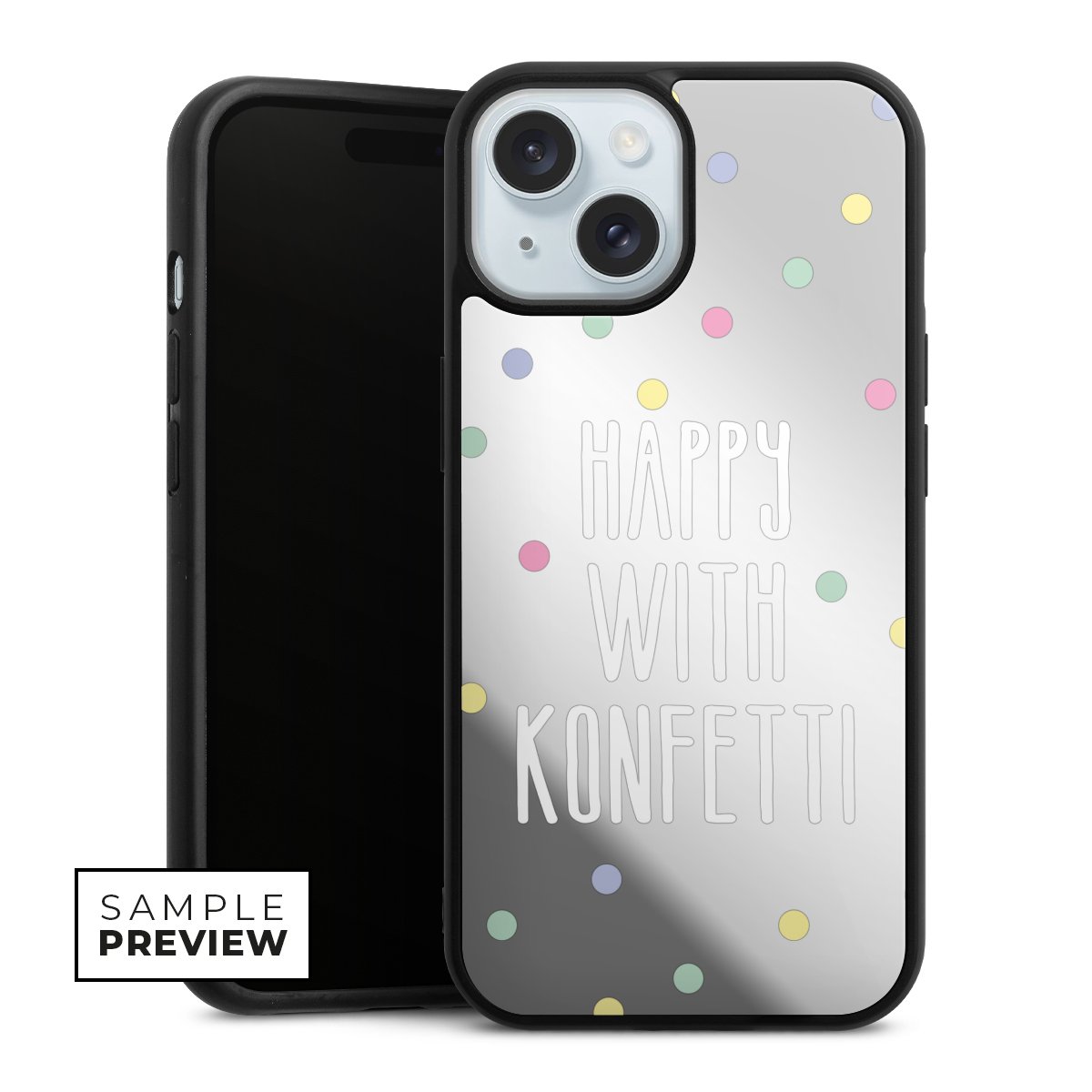 Happy with Konfetti White ohne Hintergrund