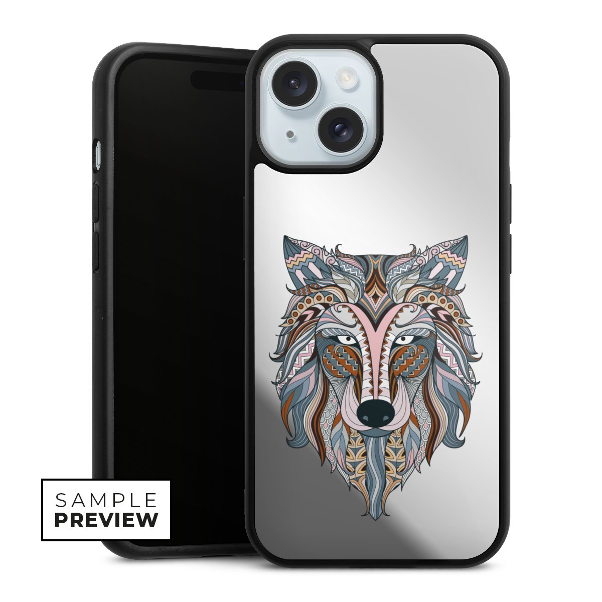Colorful Ethno Wolf zonder Achtergrond