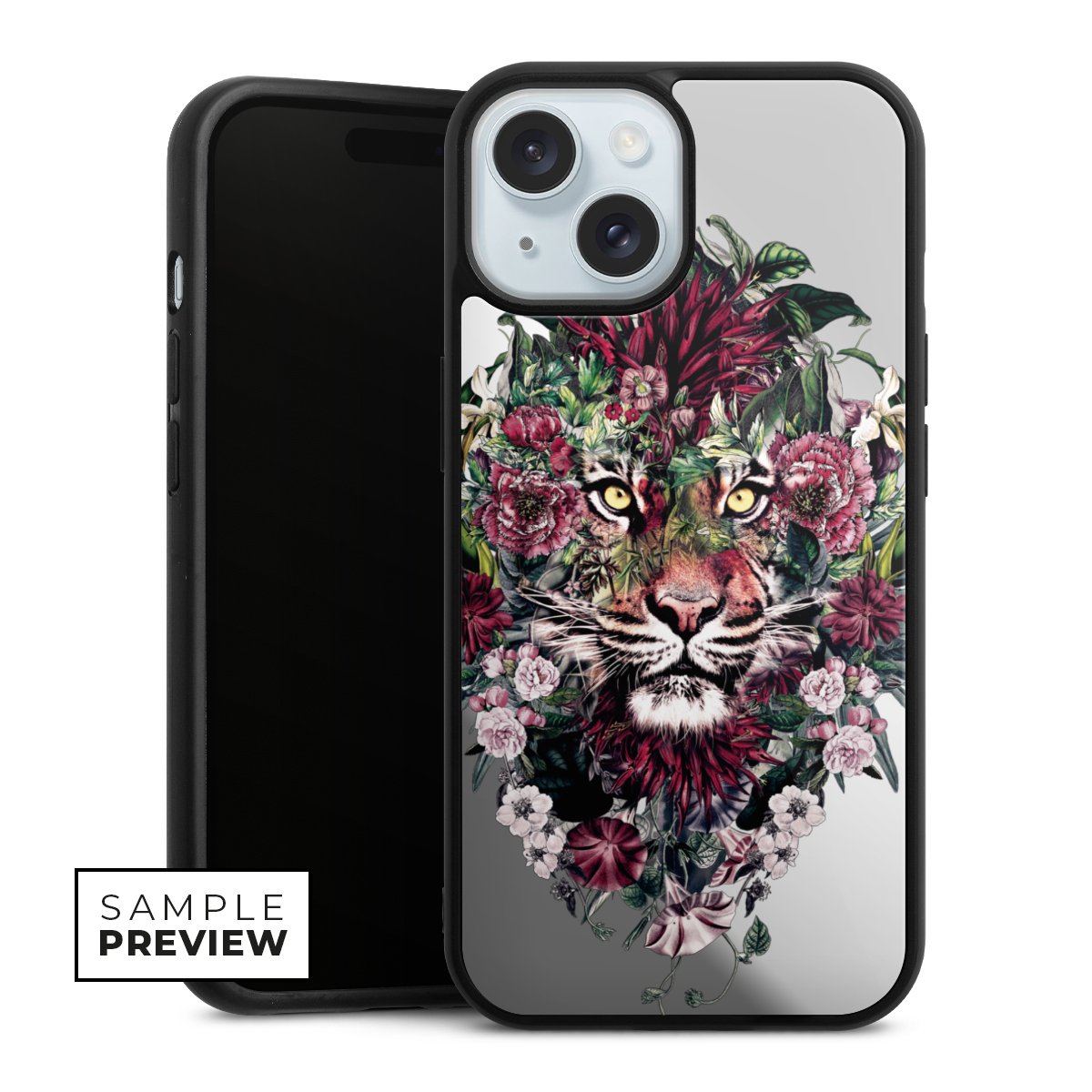 Tigre floral sans fond