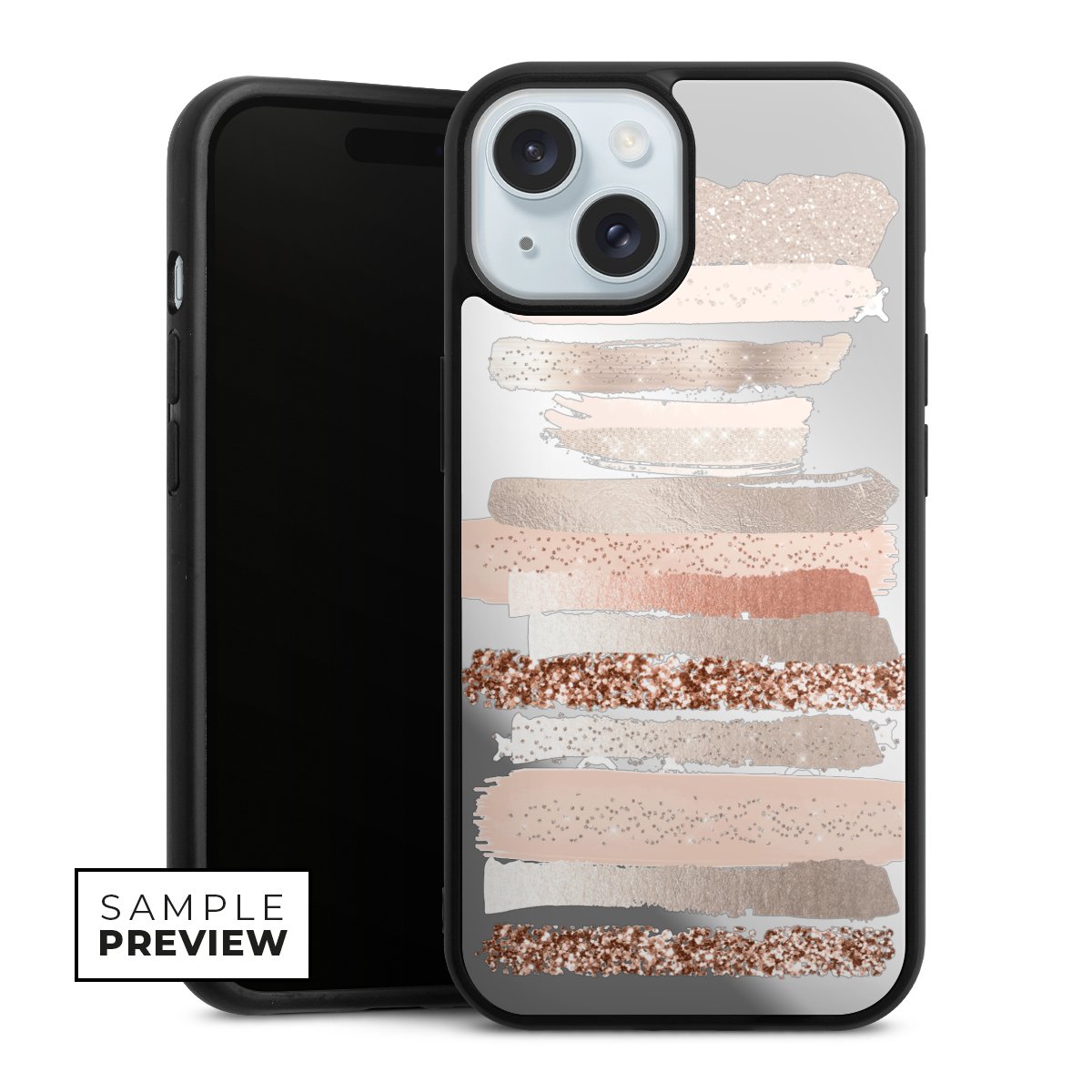 Streifen Glitzerlook Rose