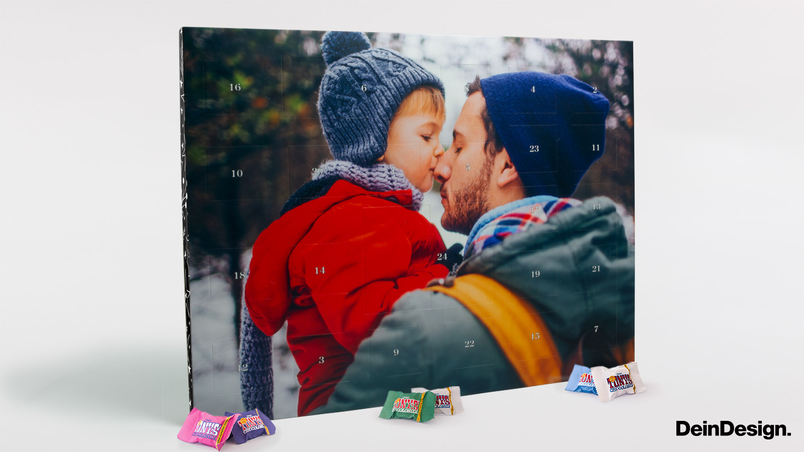 Schoko-Adventskalender mit Tony's Chocolonely XXL Querformat