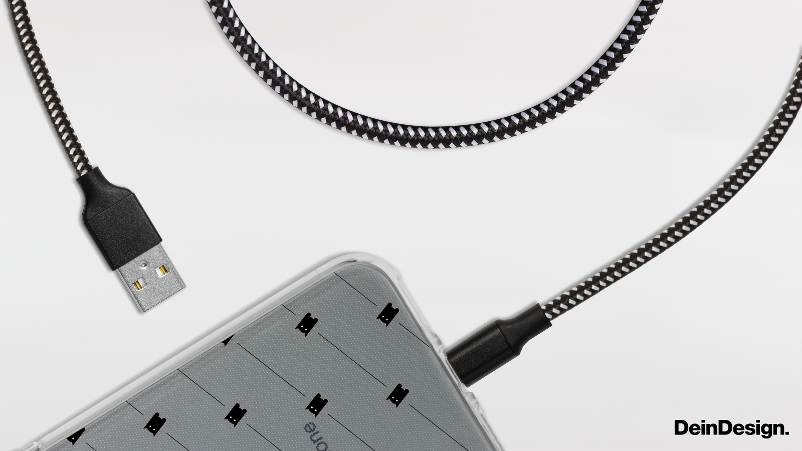 Ladekabel Lightning schwarz-weiß