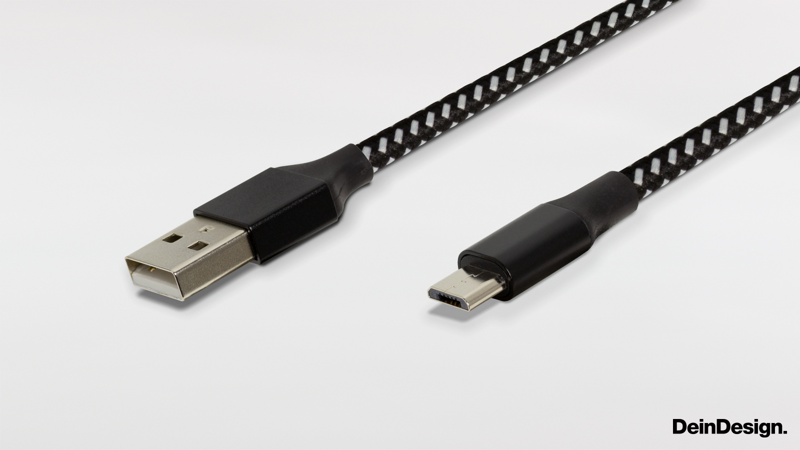 Ladekabel Micro USB schwarz-weiß