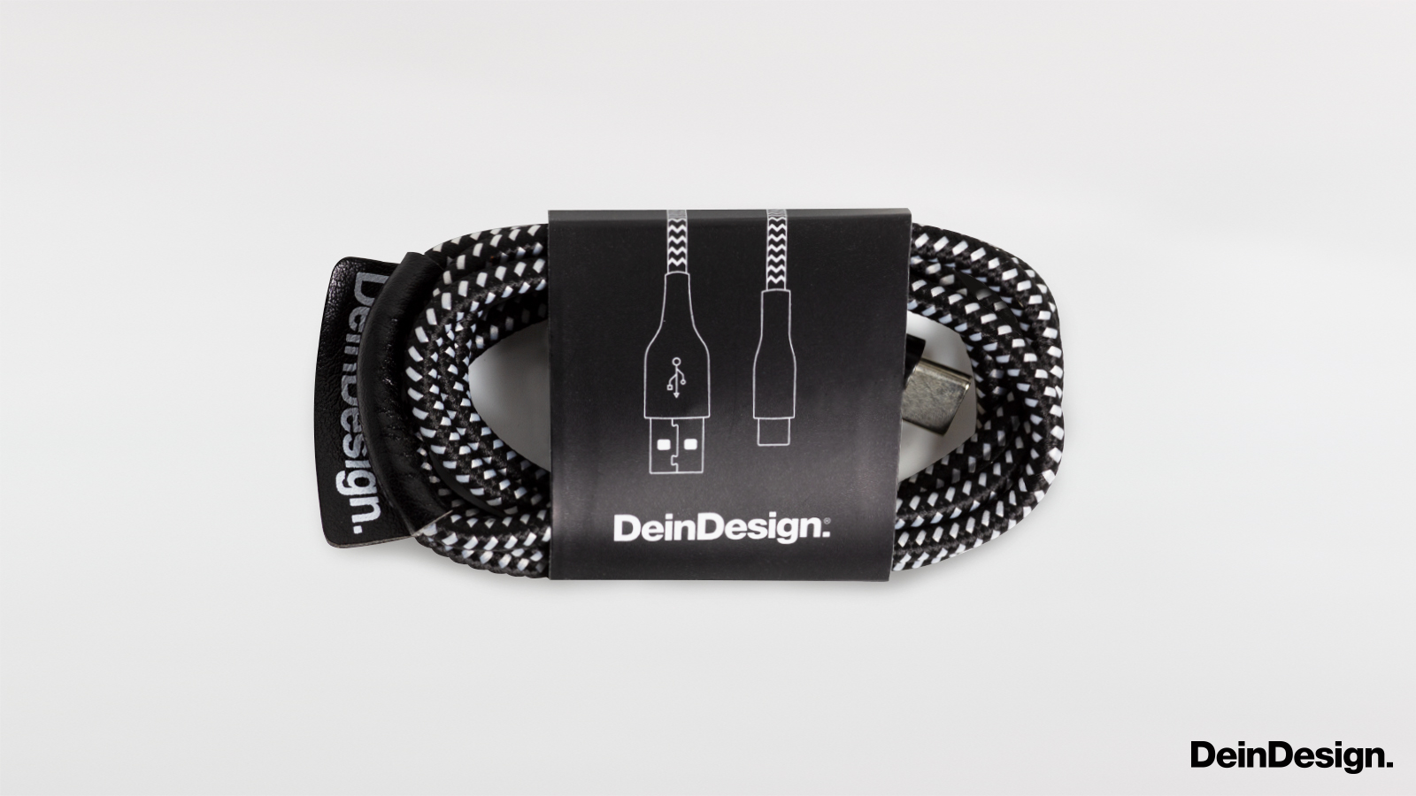 Ladekabel USB Typ-C schwarz-weiß