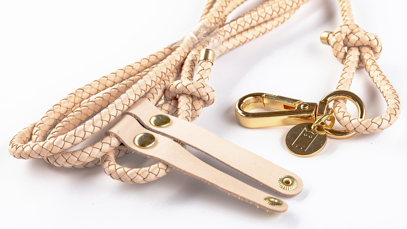 Carry Case Lederband braun/gold