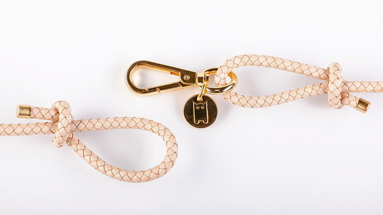 Carry Case Lederband taupe/gold