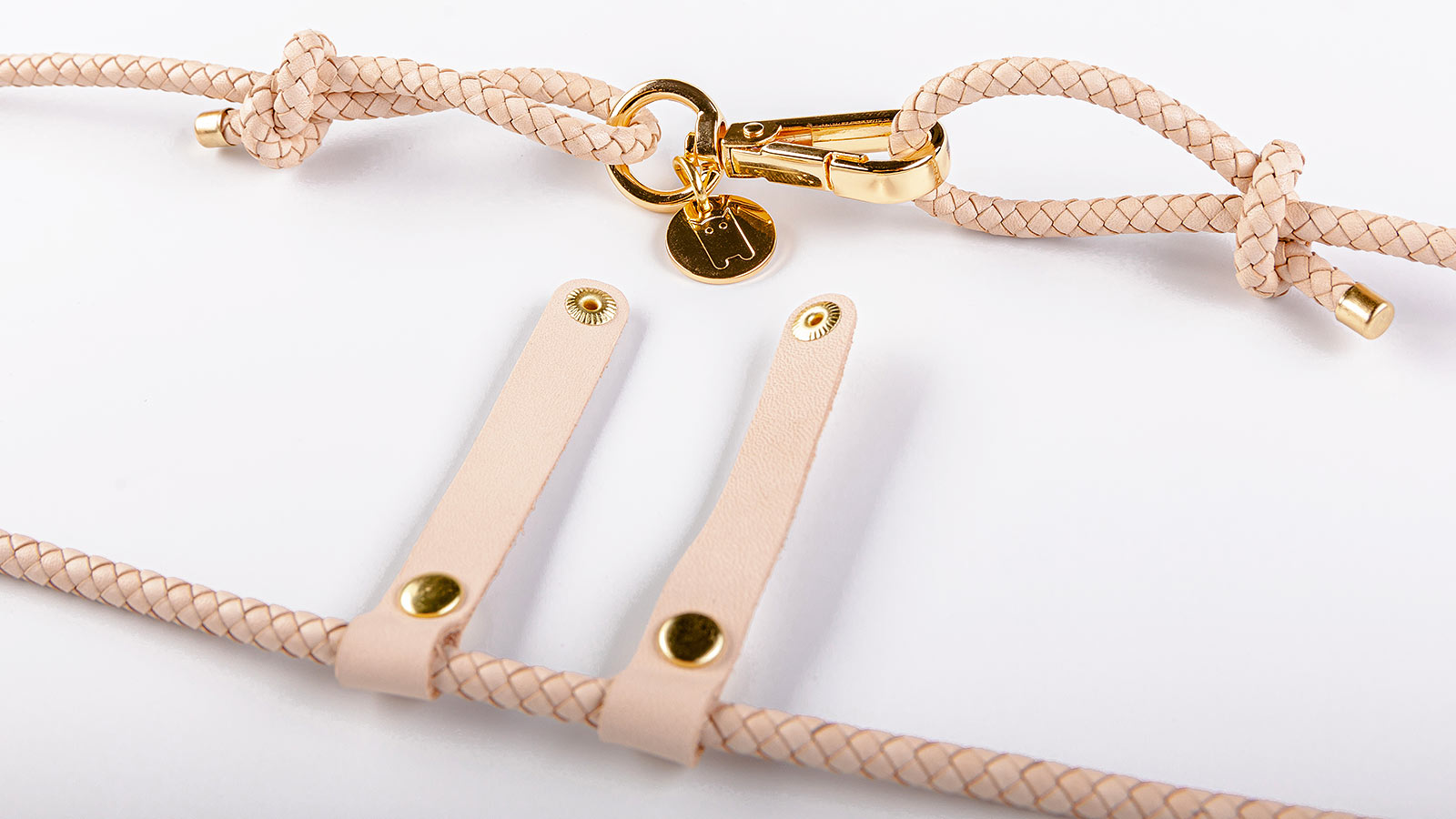 Carry Case Lederband puder/gold