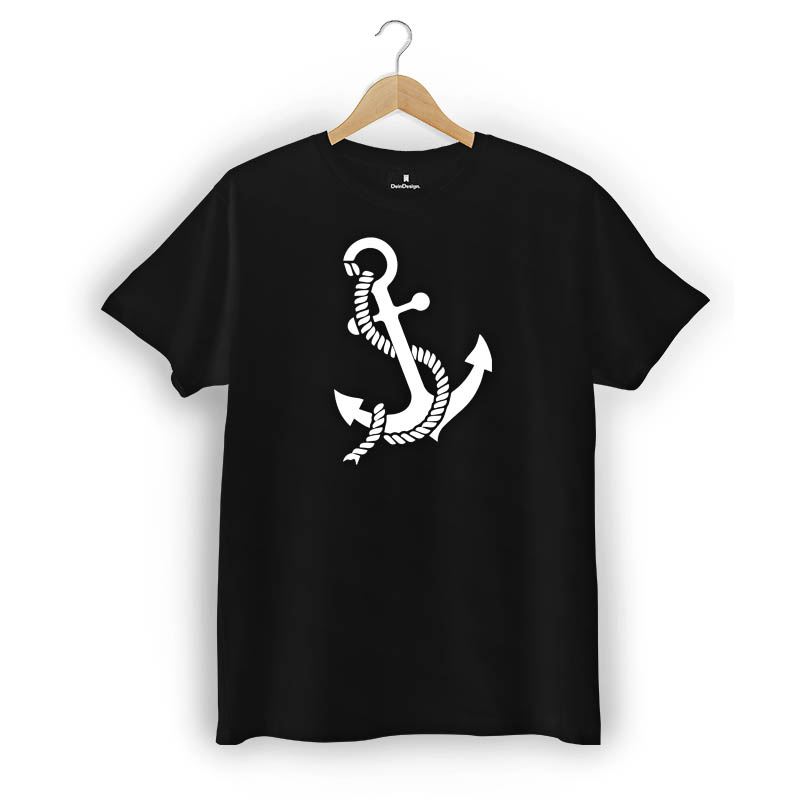 T-Shirt Männer V-Neck Schwarz